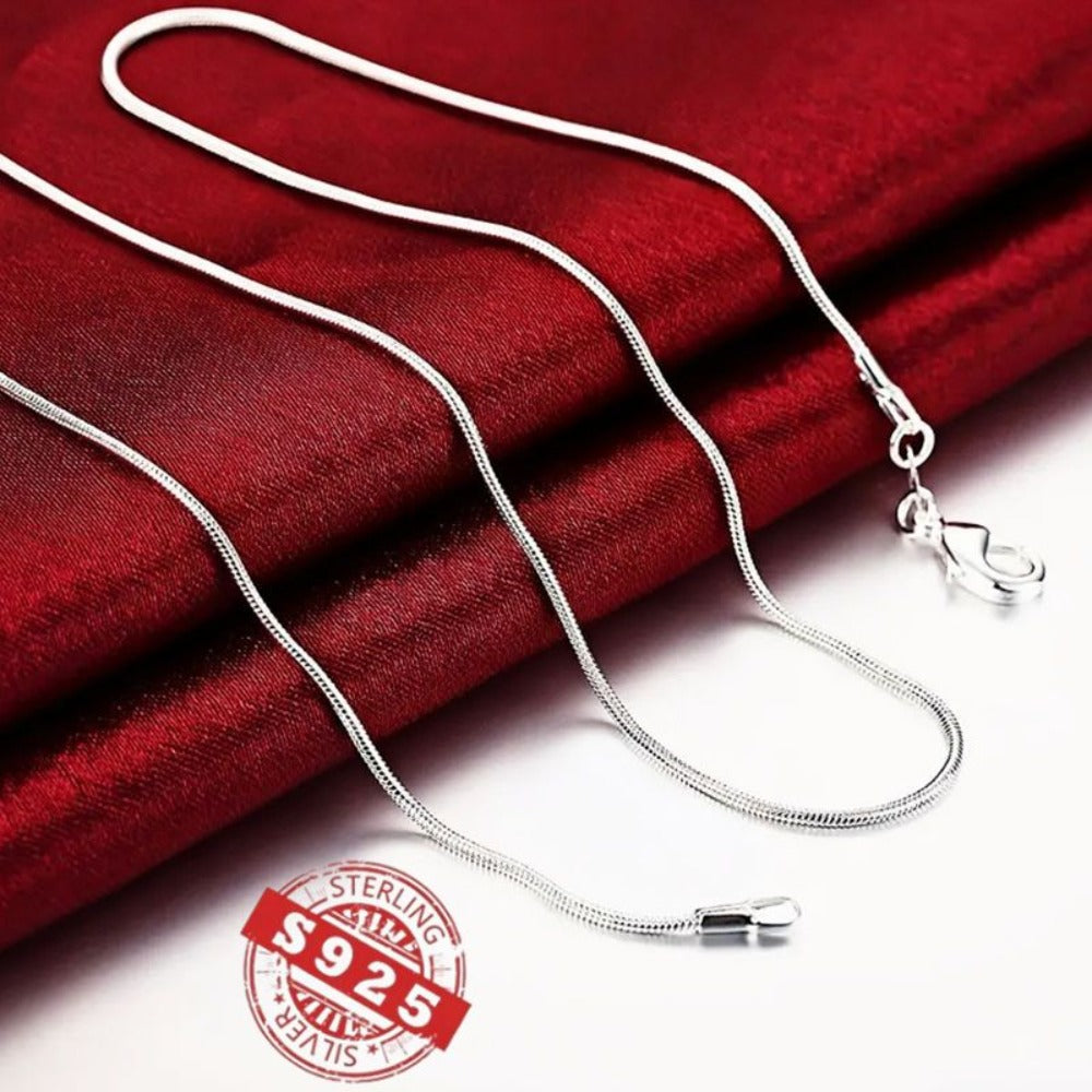 Necklace for Women - Sterling Silver Snake Chain for 5pcs - 925 Solid Silver Serpentine Chain - product detail view 33