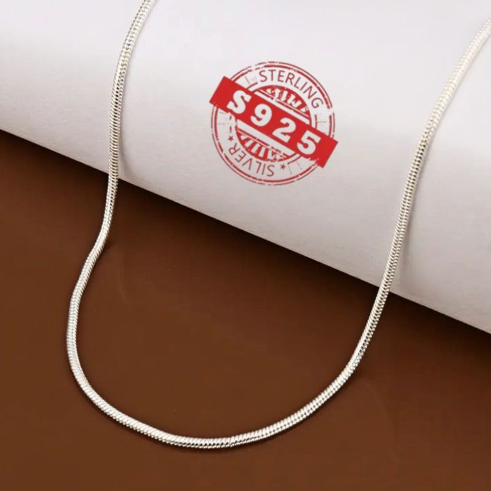 Necklace for Women - Sterling Silver Snake Chain for 5pcs - 925 Solid Silver Serpentine Chain - product detail view 34