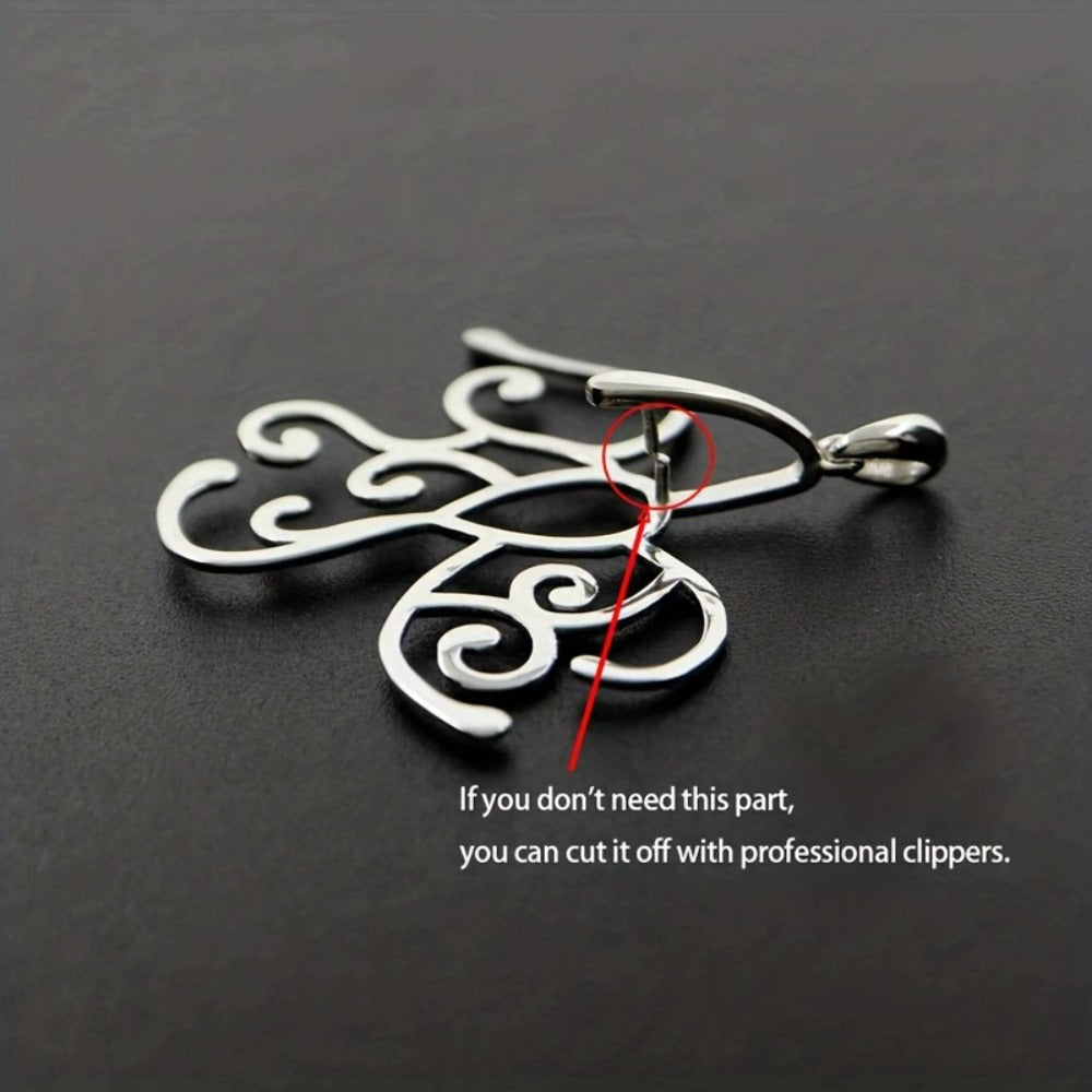 Necklaces - 925 Sterling Silver Pendant Blank Tray 5 Prong Setting DIY Irregular Stone - product detail view 2