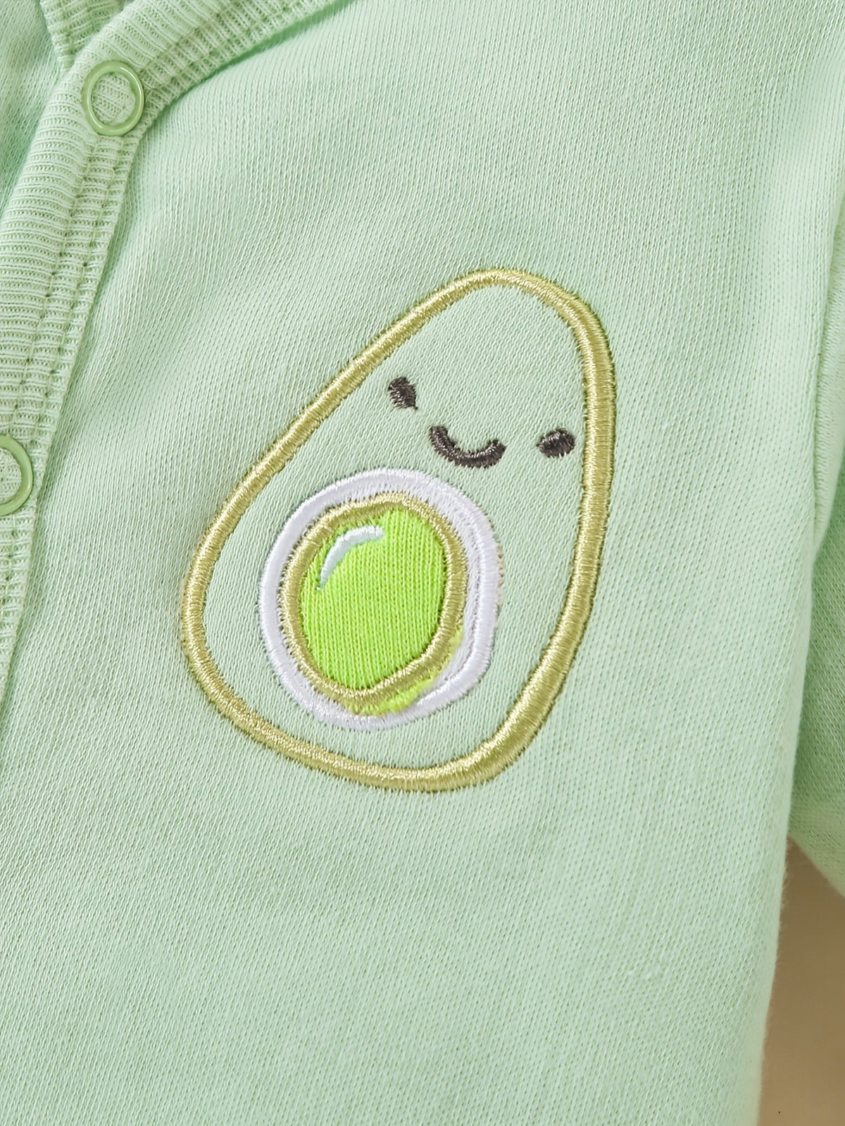 Newborn 8-Piece Avocado Outfit Set - Romper Hat Bib Pants and Coat – view 9