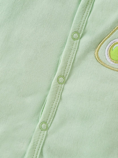 Newborn 8-Piece Avocado Outfit Set - Romper Hat Bib Pants and Coat – view 10