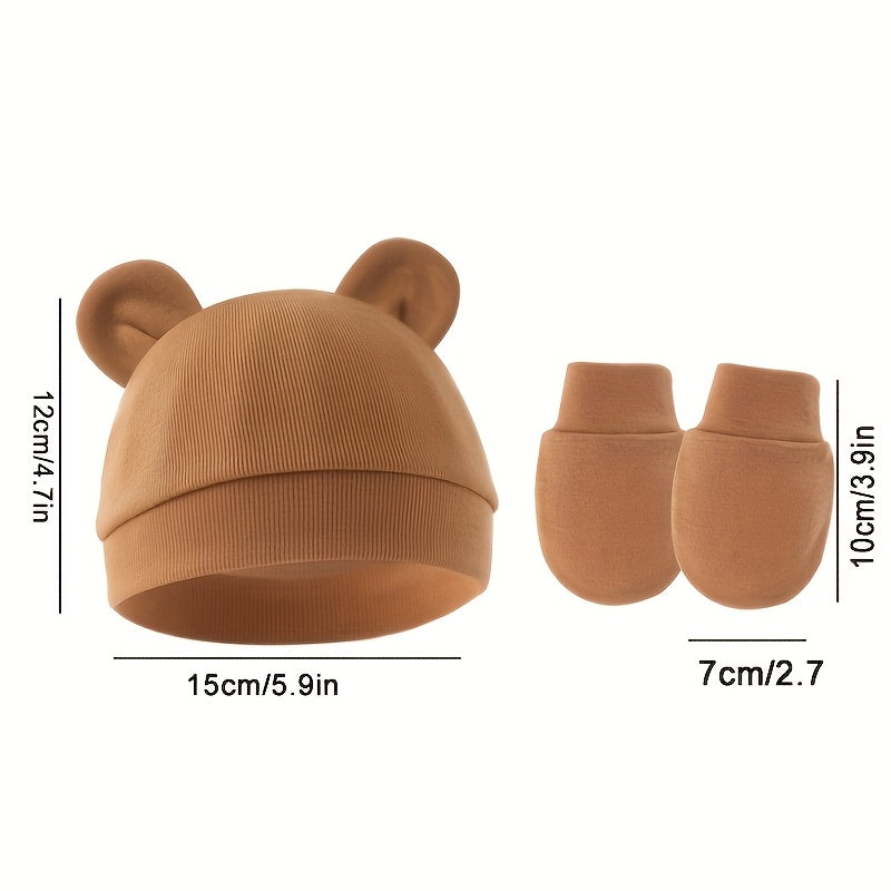 Newborn Hat and Mitten Set - 6-Piece Solid Color – view 7