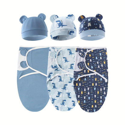 Newborn Swaddle Blanket and Hat Set - 3-Pack – view 10
