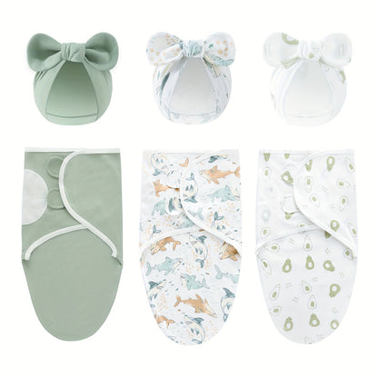 Newborn Swaddle Blanket and Hat Set - 3-Pack – view 23