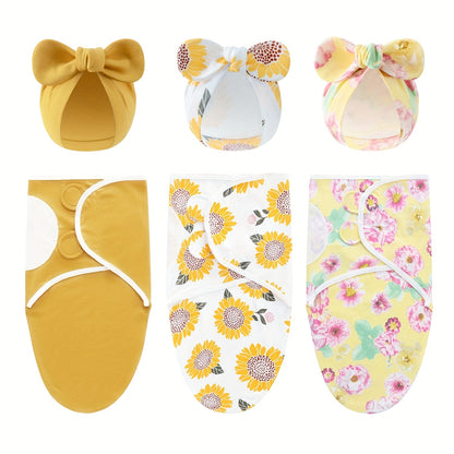 Newborn Swaddle Blanket and Hat Set - 3-Pack – view 25