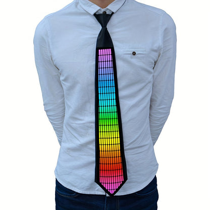 Novelty Ties - Light Up Tie Voice Activated LED EL Wire Necktie - Glowing Sound Reactive - product detail view 8