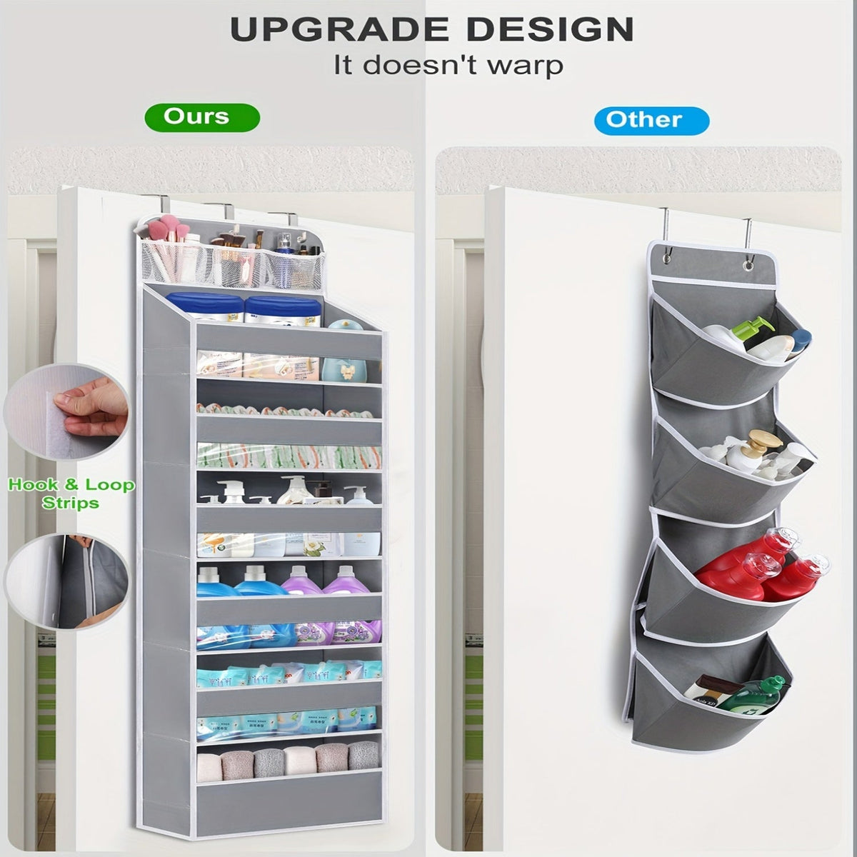 Nursery Door Organizer - 6-Pocket Diaper Storage – view 2