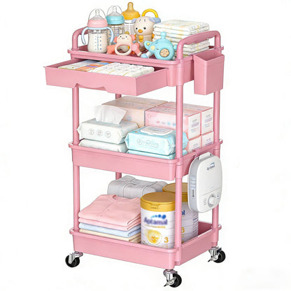 Nursery Storage Cart - Mobile 3-Tier Organizer – view 2