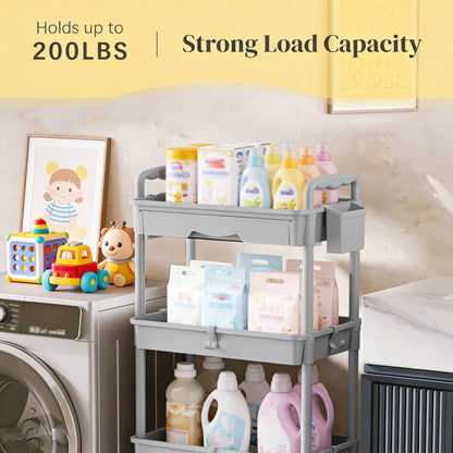 Nursery Storage Cart - Mobile 3-Tier Organizer – view 7
