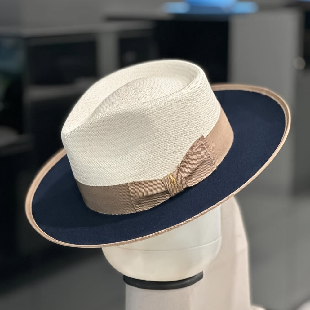 Panama Hat - Handmade Color Matching Spring Summer Unisex Adjustable Wide Brim Sun for - product detail view 6