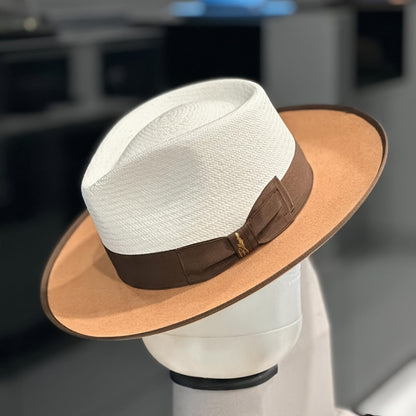 Panama Hat - Handmade Color Matching Spring Summer Unisex Adjustable Wide Brim Sun for - product detail view 8