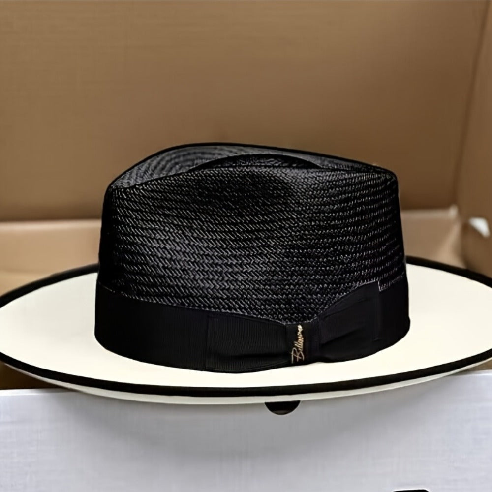 Panama Hat - Handmade Color Matching Spring Summer Unisex Adjustable Wide Brim Sun for - product detail view 13