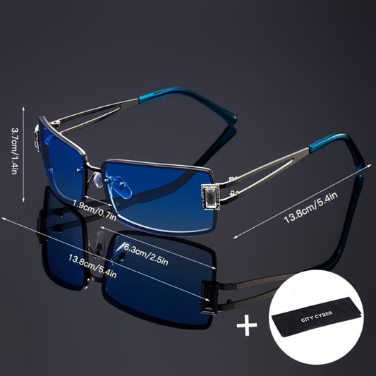 Party Glasses - Oversized Square for Men Women Extra Large Luxury Gradient Ombre Retro - main product view