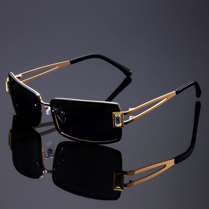 Party Glasses - Rhinestone Men Women Square Luxury Hip Hop Gradient Color Change Fashion - product detail view 6