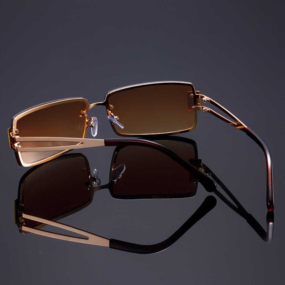 Party Glasses - Rhinestone Men Women Square Luxury Hip Hop Gradient Color Change Fashion - product detail view 12