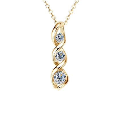 Pendant Necklace - 925 Sterling Silver Moissanite Hexagram Vintage Star of David - product detail view 6