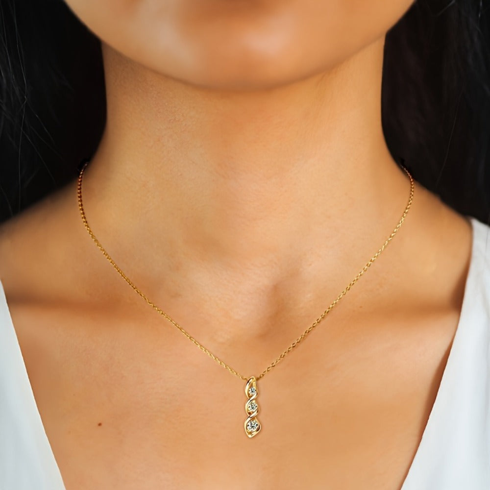 Pendant Necklace - 925 Sterling Silver Moissanite Hexagram Vintage Star of David - product detail view 9
