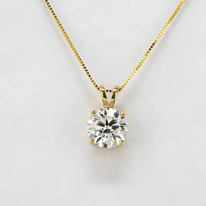 Pendant Necklace - Moissanite 2ct Silver for Women Men, Diamond Alternative Sparkling - product detail view 4