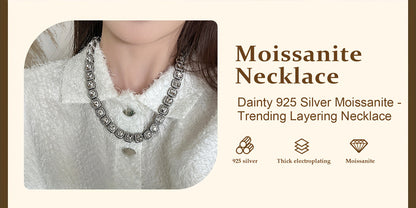 Pendant Necklace - Moissanite S925 Sterling Silver 12mm Square Cut Large Stone Luxury Iced - product detail view 16