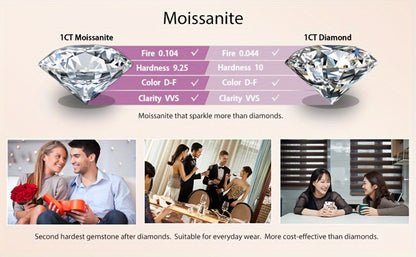 Pendant Necklace - Moissanite Water Drop 3CT 925 Sterling Silver Teardrop Lab Moissanite for - product detail view 10