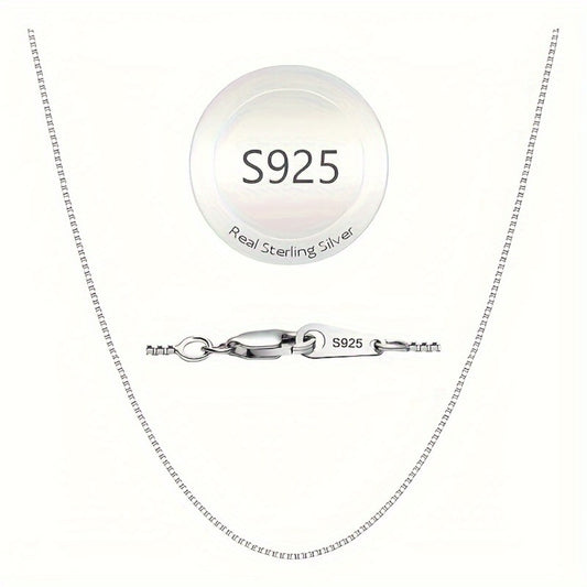 Pendant Necklace - S925 Sterling Silver Box Chain for Women Dainty Lobster Clasp Chain 16 20 - main product view