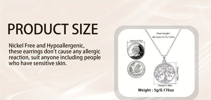 Pendant Necklace - Tree of Life for Women 925 Sterling Silver Hypoallergenic Elegant Chain - product detail view 9