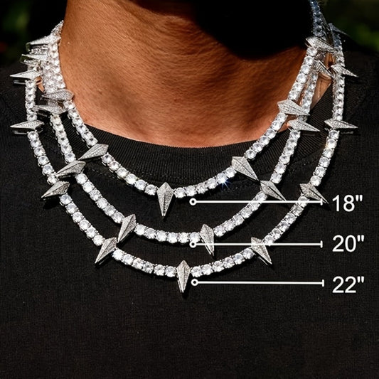 Pendant Necklace - Wolf Tooth Punk Spike Choker for Men Copper Zinc Alloy Synthetic Gem - main product view