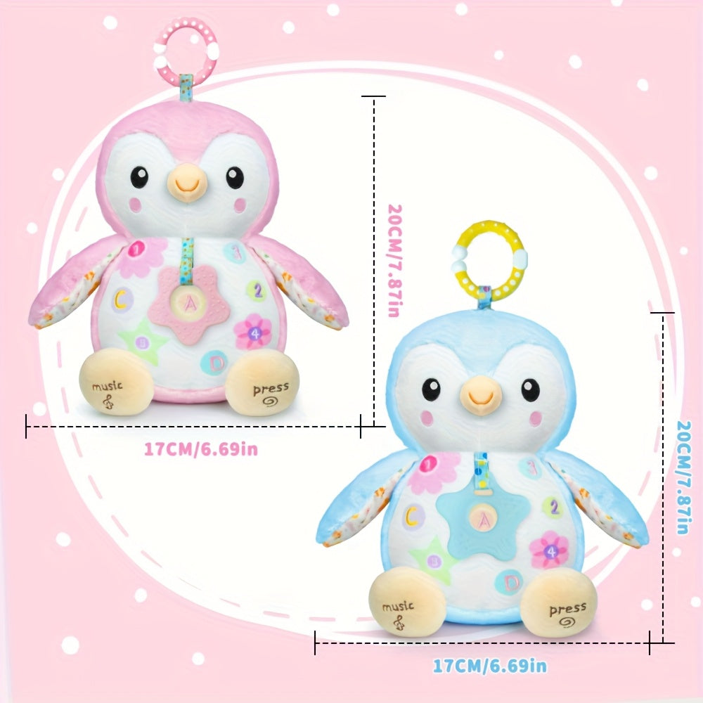 Penguin Baby Plush Toy with Rattle – Crinkle Sensory Soother – view 2
