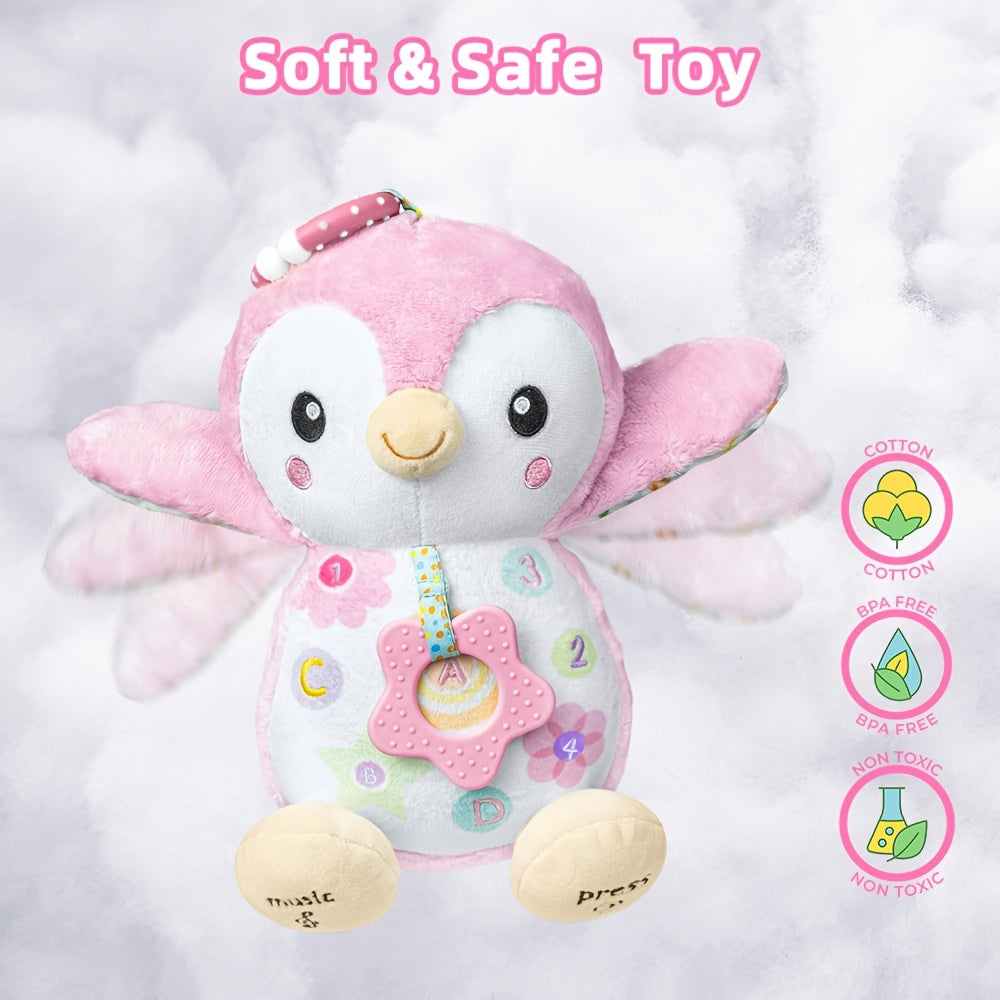 Penguin Baby Plush Toy with Rattle – Crinkle Sensory Soother – view 5