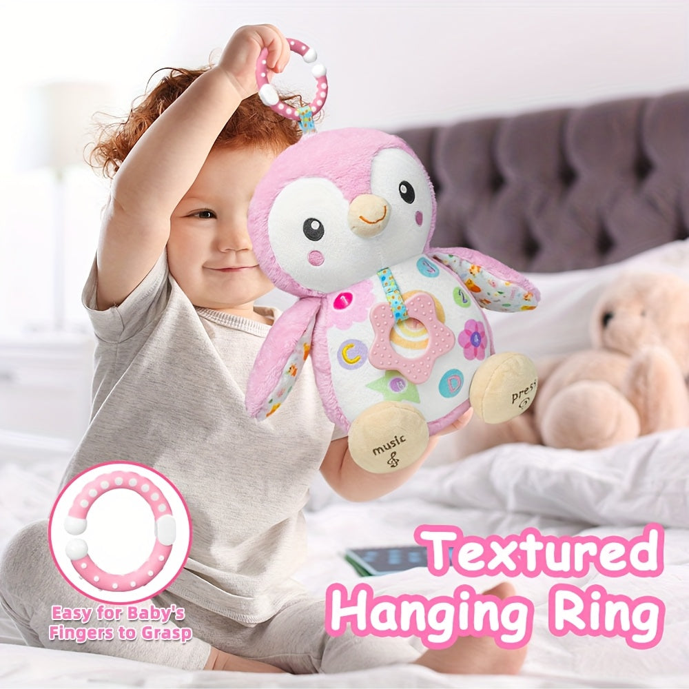 Penguin Baby Plush Toy with Rattle – Crinkle Sensory Soother – view 6