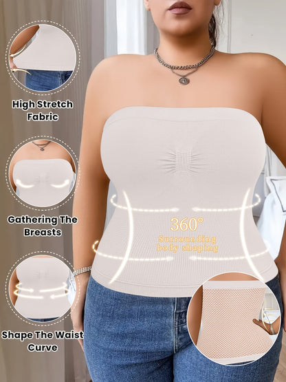 Plus Size Tummy Control Bodysuit for Women Comfortable Breathable Shapewear – view 5