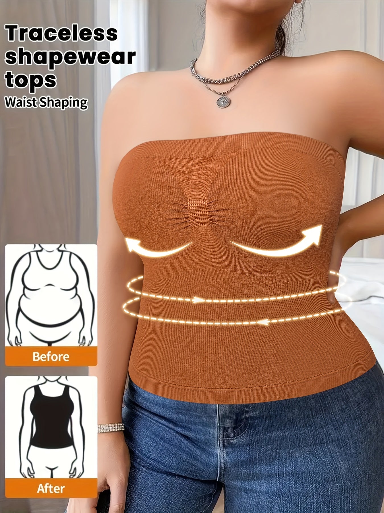 Plus Size Tummy Control Bodysuit for Women Comfortable Breathable Shapewear – view 12