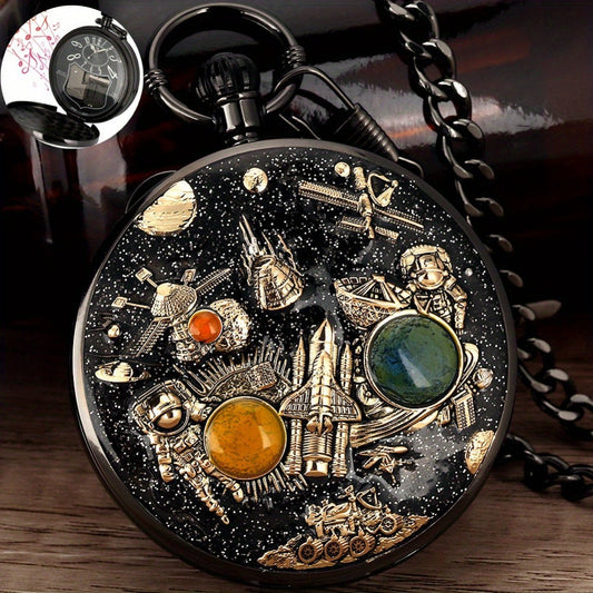 Pocket Watch - Music with Chain Space Series Quartz for Men & Women, Necklace , Unique - main product view