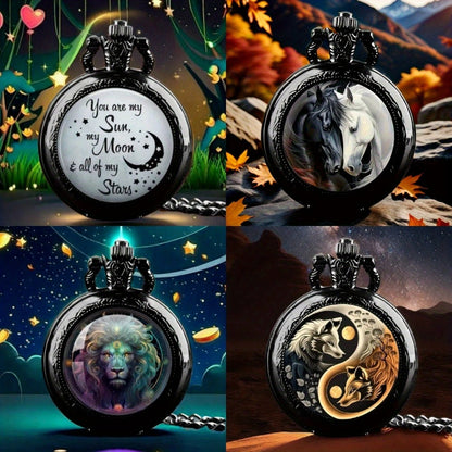Pocket Watch - Set of 10 | Classic Round Vintage Watches Bulk Pack, Assorted Gift Watches - product detail view 7