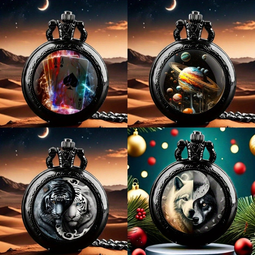 Pocket Watch - Set of 10 | Classic Round Vintage Watches Bulk Pack, Assorted Gift Watches - product detail view 8