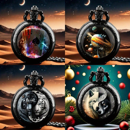 Pocket Watch - Set of 10 | Classic Round Vintage Watches Bulk Pack, Assorted Gift Watches - product detail view 8