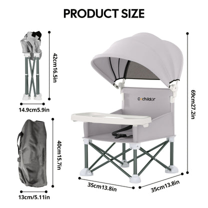 Portable Baby Booster Seat - Detachable Feeding Tray – view 2