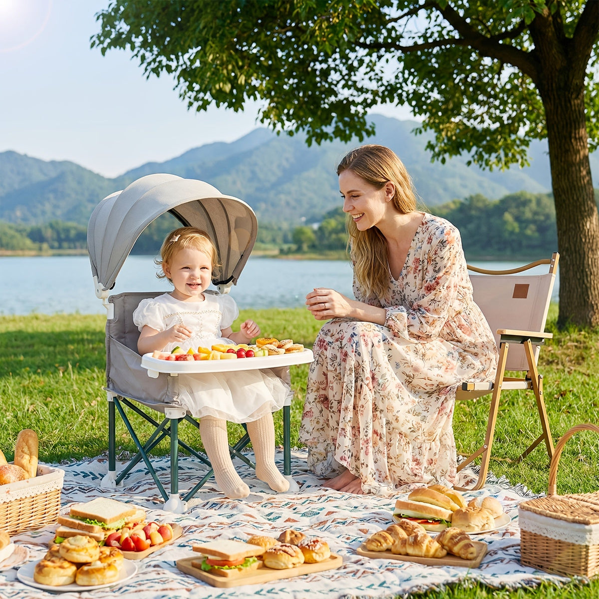 Portable Baby Booster Seat - Detachable Feeding Tray – view 4
