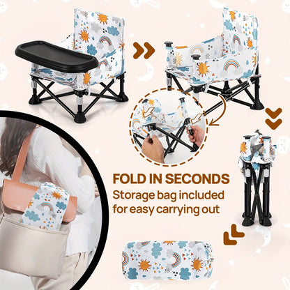 Portable Baby Dining Chair - Foldable Camping Tray Seat – view 7