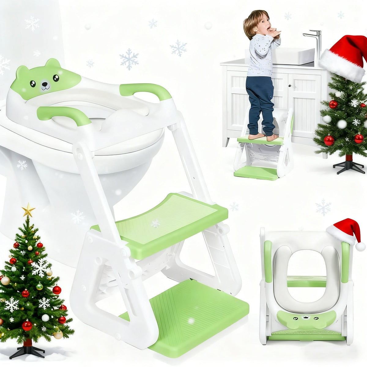 Potty Training Seat - Adjustable 2-In-1 Toilet Step – view 4