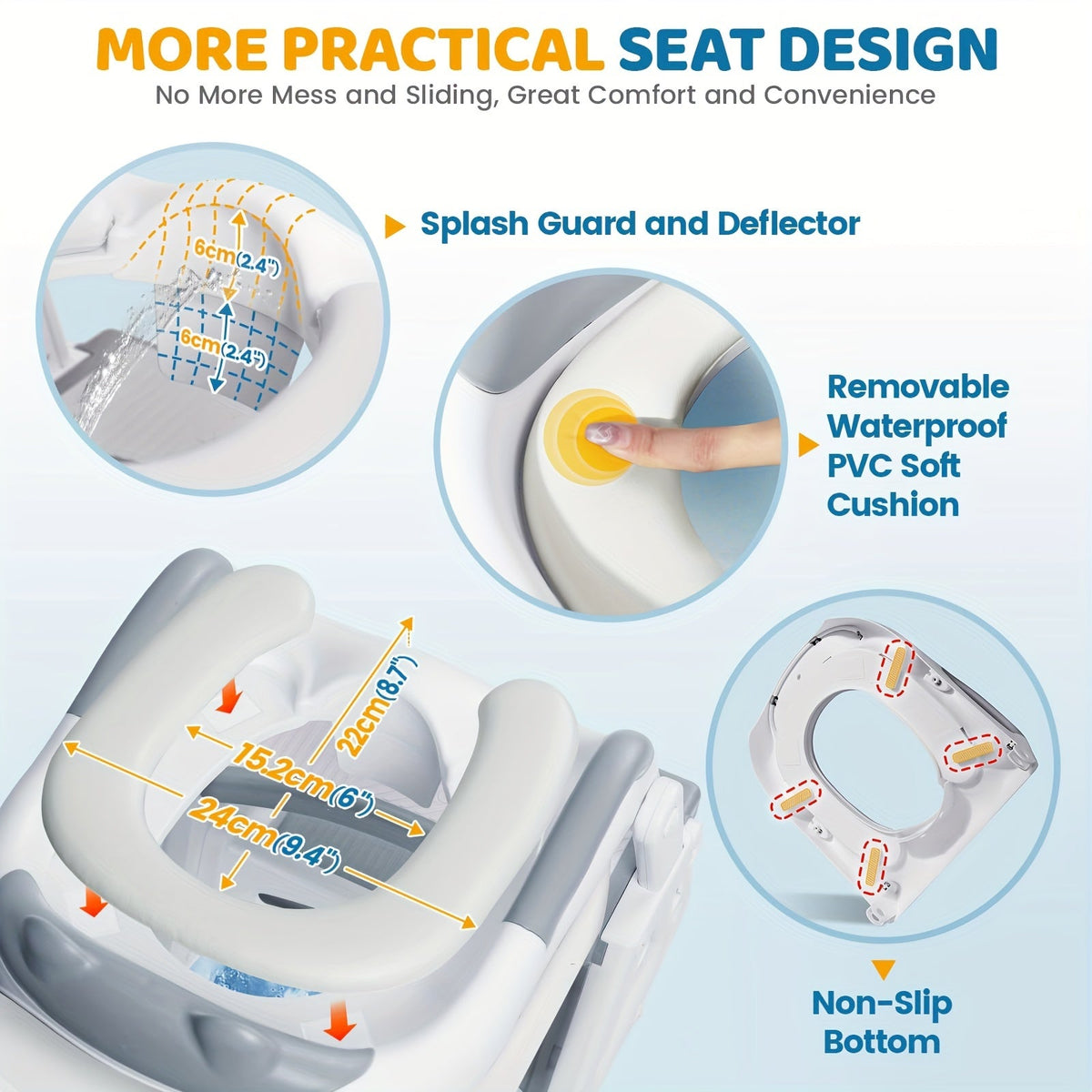 Potty Training Seat - Adjustable 2-In-1 Toilet Step – view 5