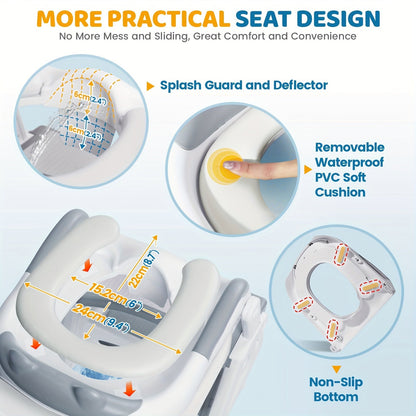 Potty Training Seat - Adjustable 2-In-1 Toilet Step – view 5