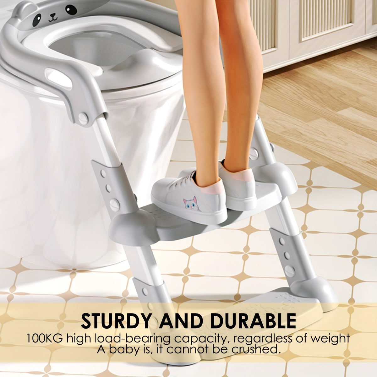 Potty Training Seat - Adjustable Soft 2-Step Ladder – view 4