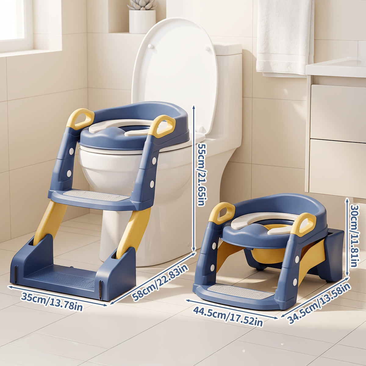 Potty Training Seat - Foldable Adjustable Soft Toilet – view 2