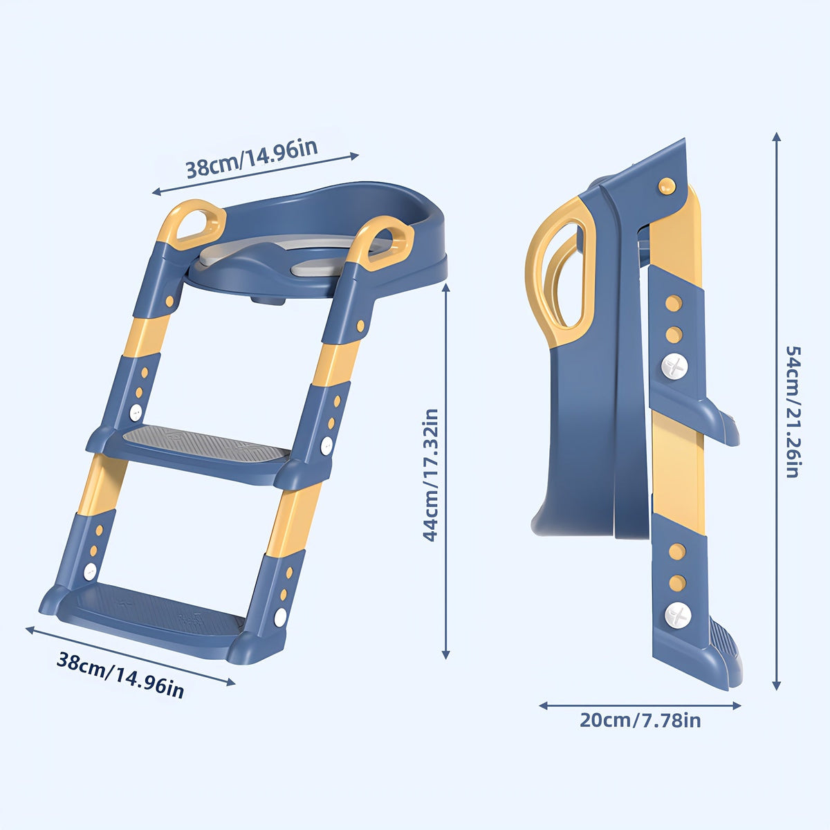 Potty Training Seat - Foldable Adjustable Toilet Step – view 4