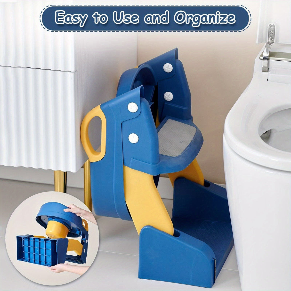 Potty Training Seat - Foldable Adjustable Toilet Step – view 8