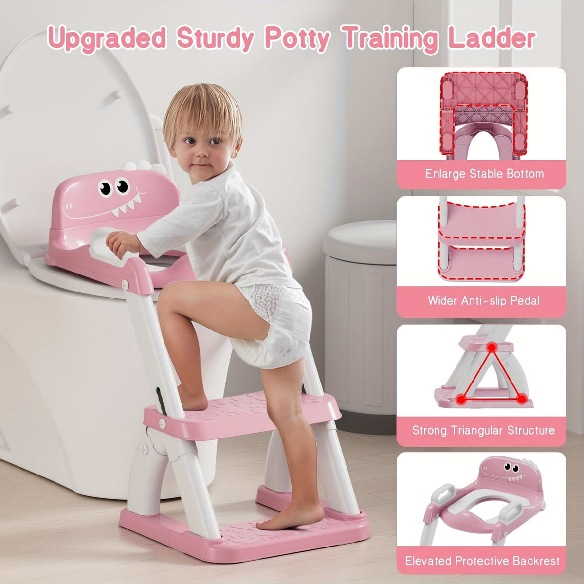 Potty Training Seat - Non-Slip 2-In-1 Toilet Detachable – view 4