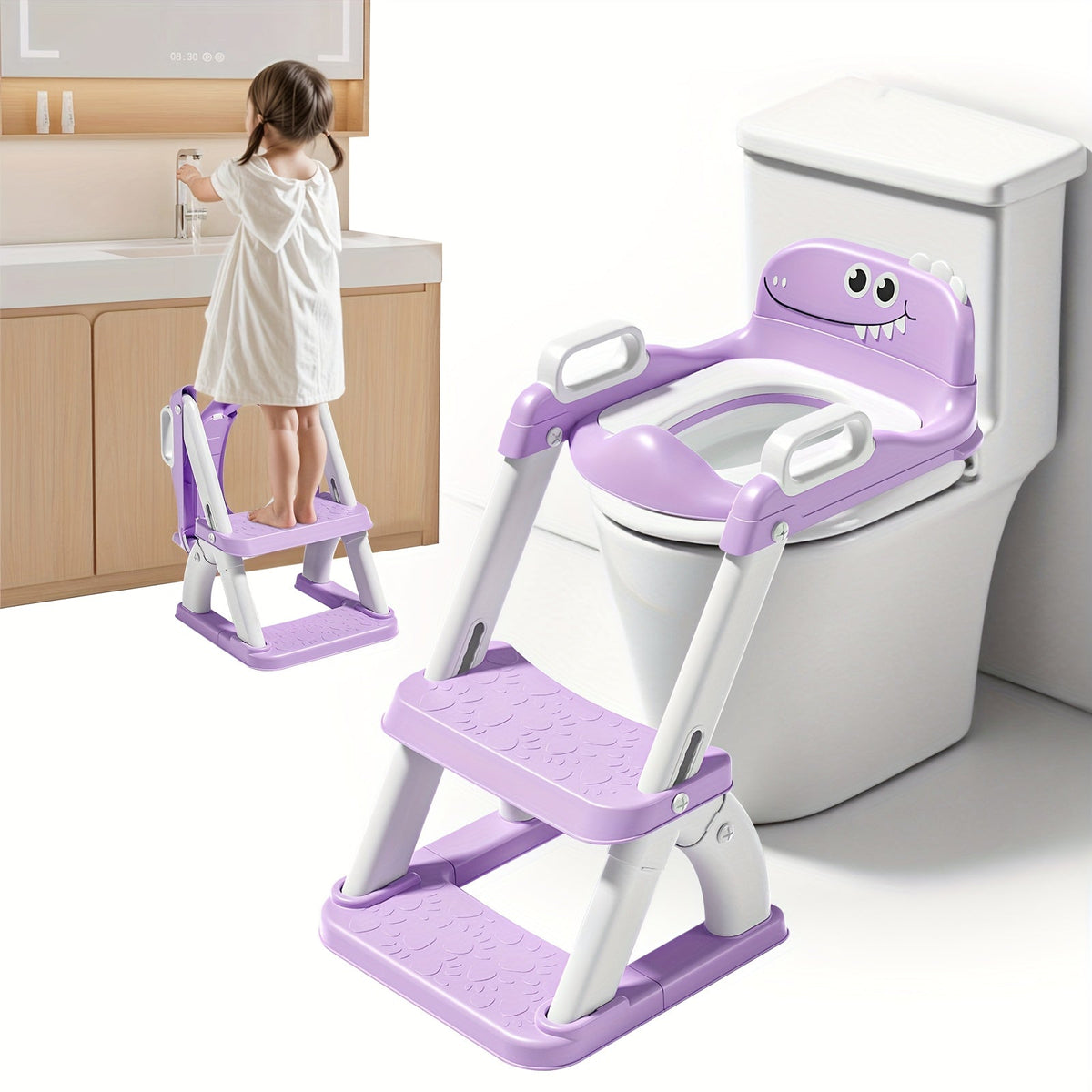 Potty Training Seat - Non-Slip 2-In-1 Toilet Detachable – view 9