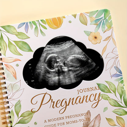 Pregnancy Journal and Memory Book - 96 Sheets - Floral bunny cover with stickers and – view 3
