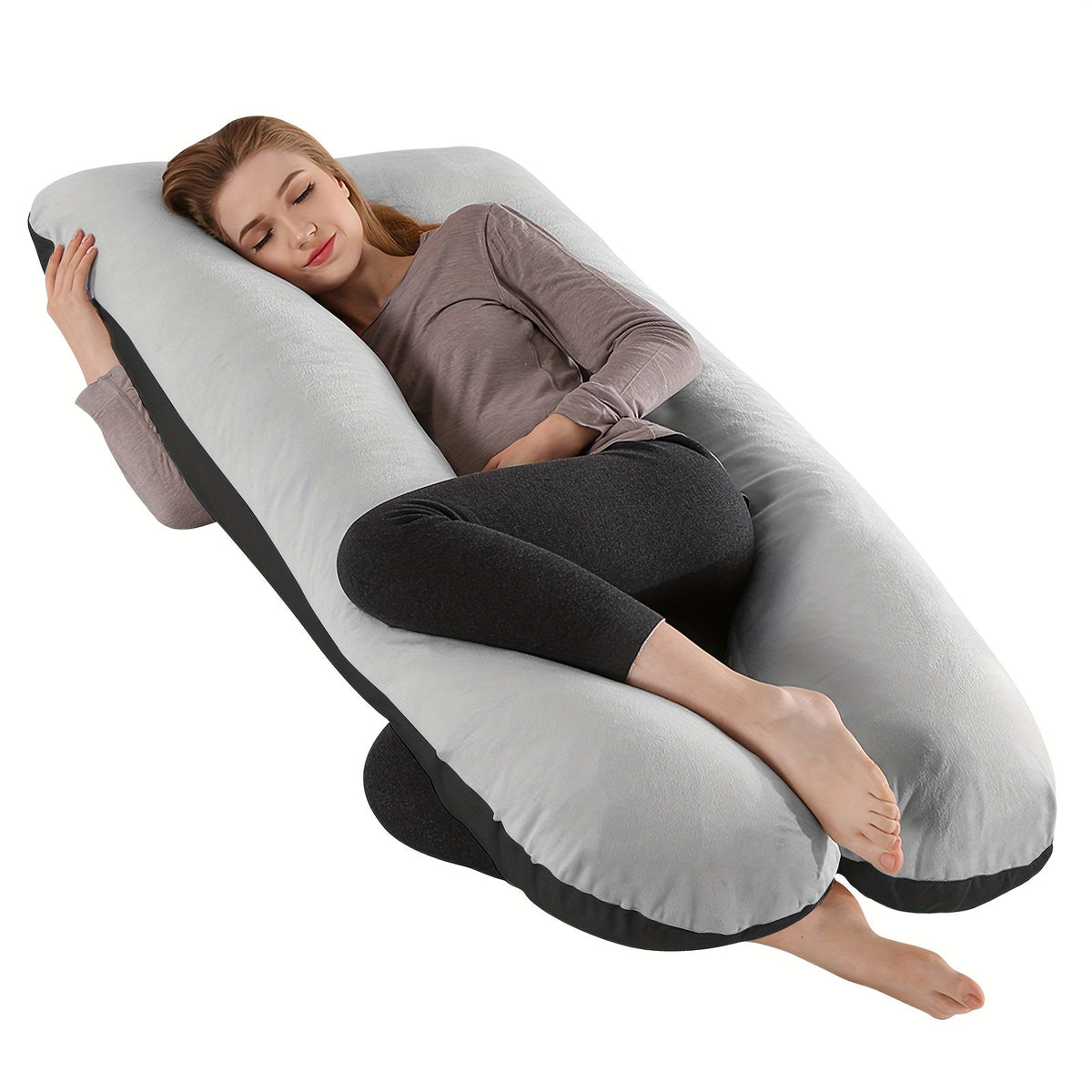 Pregnancy Pillow - Portable Soft U-Shaped Maternity – view 5